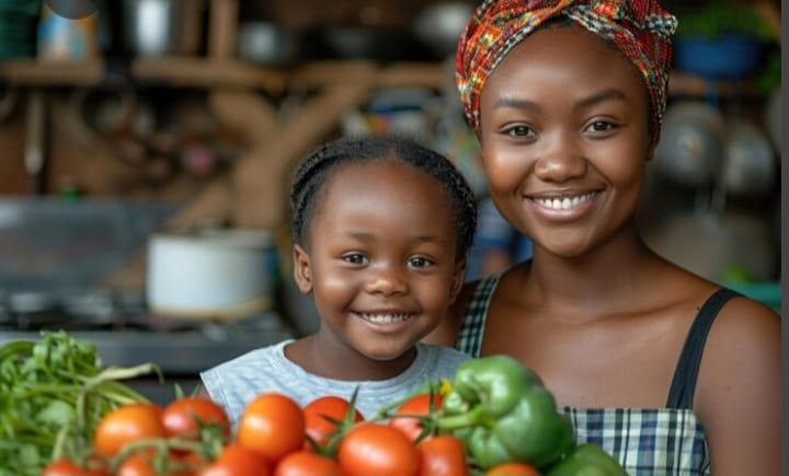 A mother and daughter at their market stall, representative of the traders Kenya Skys Credit supports